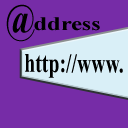 128 x 128 purple address png icon image