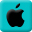  32 x 32 teal apple jpg icon image