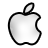 48  x 48 white apple png icon image
