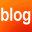  32 x 32 orange blog gif icon image