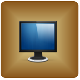 256 x 256 brown computer png icon image