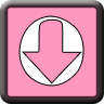 96  x 96 pink download gif icon image