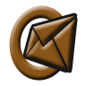 96  x 96 brown email png icon image
