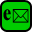  32 x 32 green email gif icon image