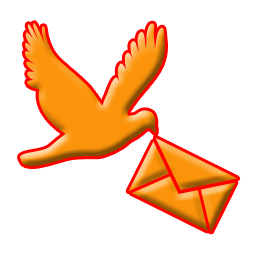 256 x 256 orange email png icon image