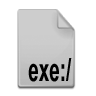 96  x 96 gray exe gif icon image