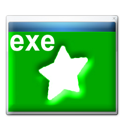 256 x 256 green exe jpg icon image