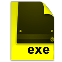128 x 128 yellow exe png icon image