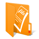 128 x 128 orange file png icon image