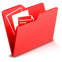 128 x 128 red file jpg icon image