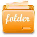 128 x 128 orange folder png icon image