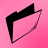  48  x 48 pink folder jpg icon image