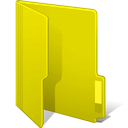 128 x 128 yellow folder gif icon image