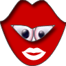 96  x 96 red funny png icon image