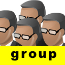128 x 128 yellow group gif icon image