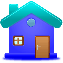 256 x 256 blue home gif icon image