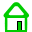  32 x 32 green home gif icon image