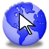 96  x 96 blue internet gif icon image