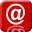  32 x 32 red internet gif icon image