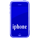128 x 128 blue iphone jpg icon image