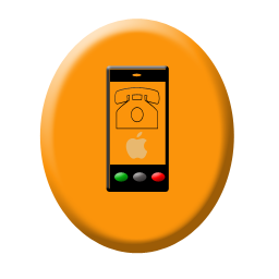 256 x 256 orange iphone png icon image