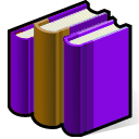 128 x 128 purple library gif icon image