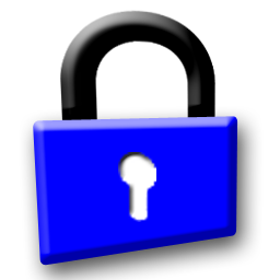 256 x 256 blue lock png icon image