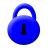  48  x 48 blue lock png icon image