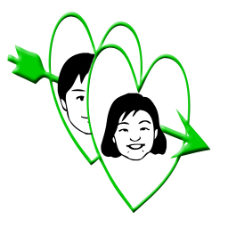 256 x 256 green love jpg icon image