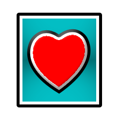 256 x 256 teal png love icon image