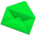 128 x 128 green mail png icon image
