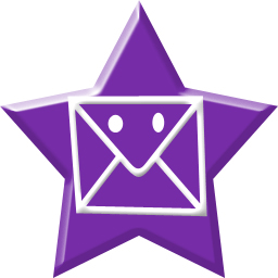 256  x 256 purple mail gif icon image