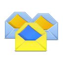 128 x 128 yellow mail gif icon image
