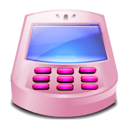 256 x 256 pink mobile png icon image