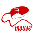 128 x 128 red mouse jpg icon image