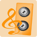 128 x 128 orange music png icon image