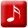 28 x 28 red gif music icon image