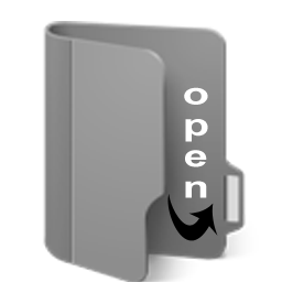256 x 256 gray png open icon image