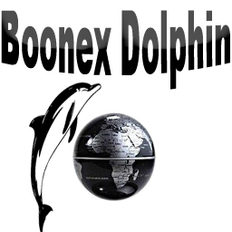 256 x 256 black boonex dolphin png icon image