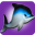  32 x 32 purple boonex dolphin png icon image