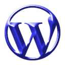 128 x 128 blue wordpress png icon image
