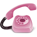 128 x 128 pink phone png icon image