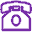  32 x 32 purple phone png icon image