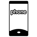 128 x 128 white phone jpg icon image