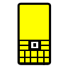96  x 96 yellow phone gif icon image