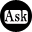  32 x 32 px black jpg ask icon image picture pic