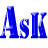  48 x 48 px blue ask gif icon image picture pic