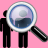  48  x 48 pink search gif icon image