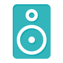 128 x 128 teal sound png icon image