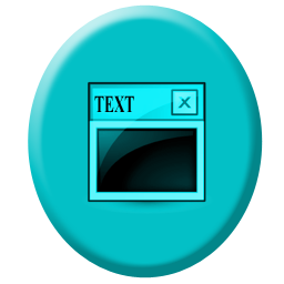 256 x 256 teal png text icon image